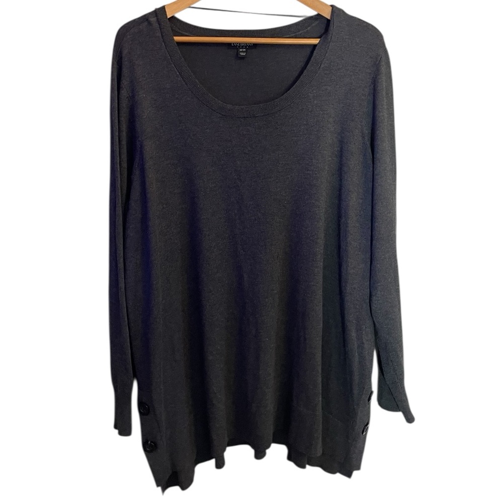 Y4- Soft Scoop Neck Black Sweater Tunic plus size 22/24